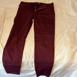 Burgundy legging dress pants